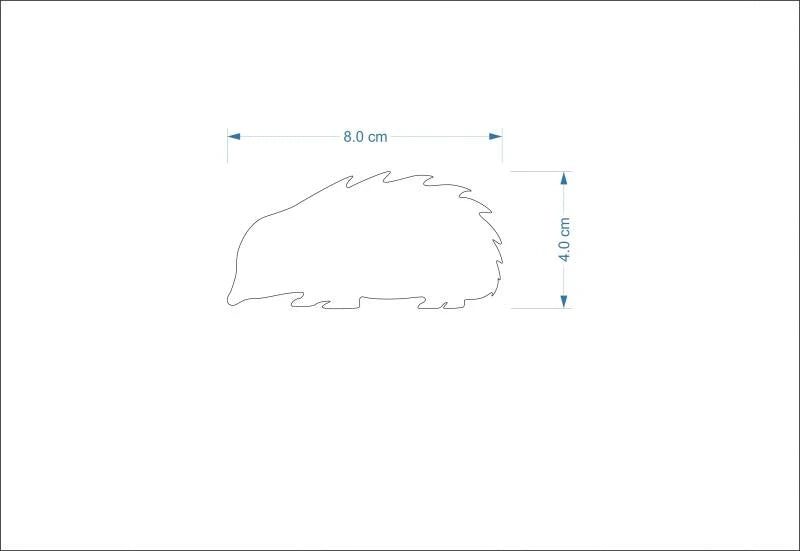8 cm Hedgehog Shape