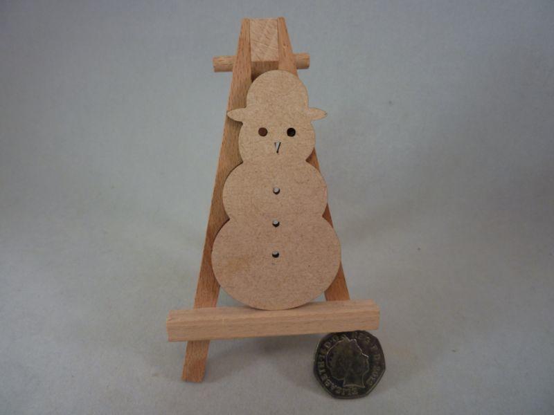 3mm MDF Snowmen - 8 cm without hole