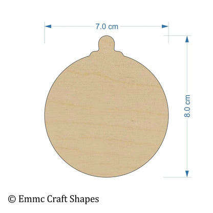 plywood Bauble - 8 cm Blank