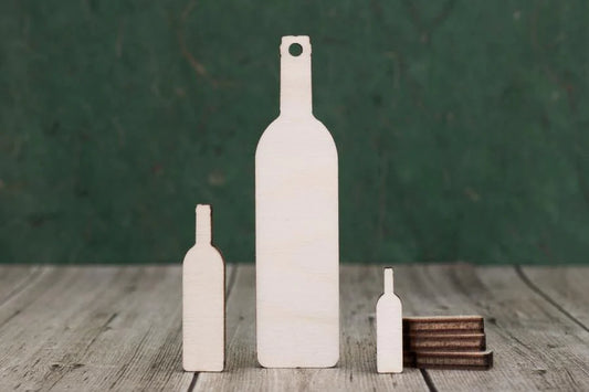 plywood Wine Bottle Craft Tags