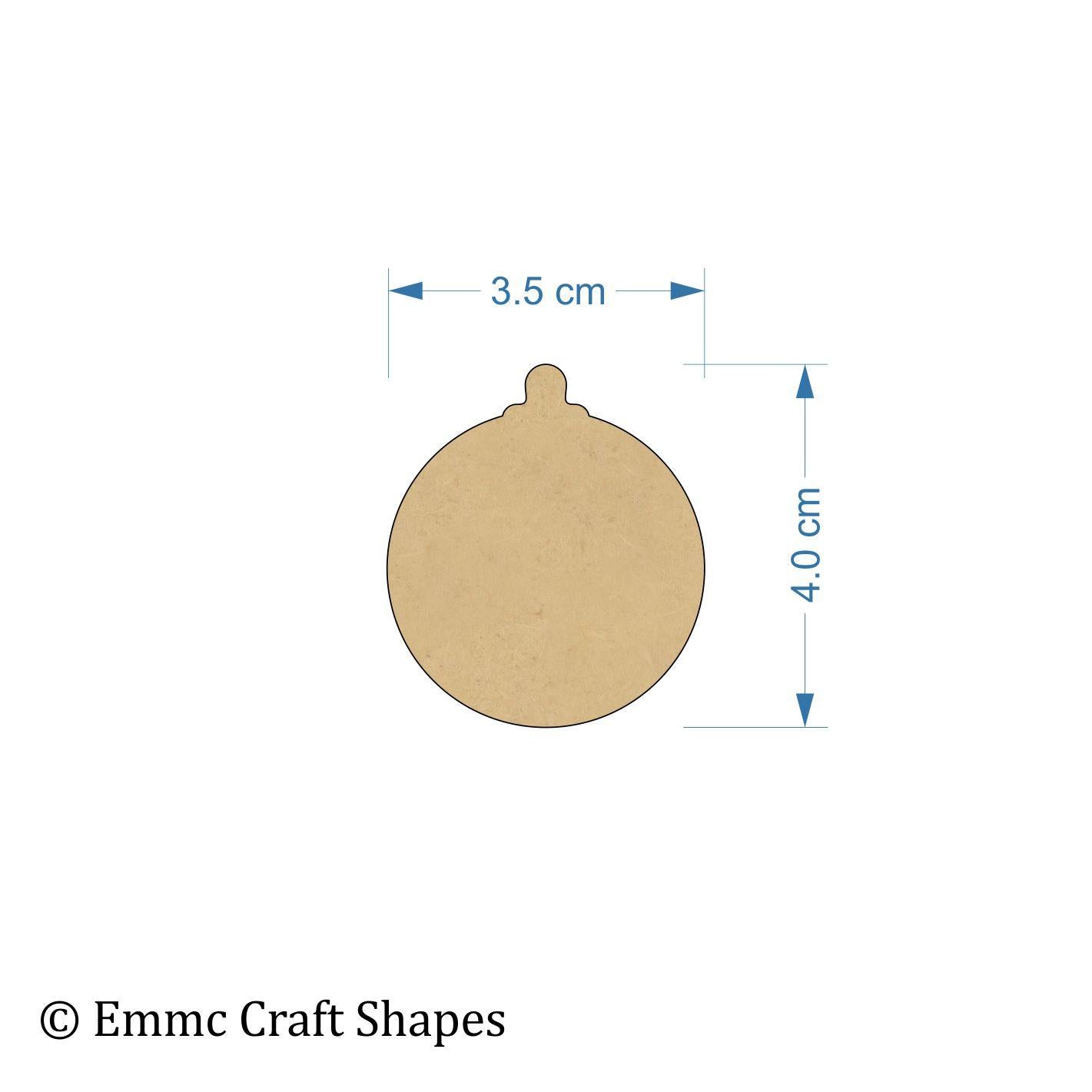 3 mm MDF bauble cut outs - 4 cm blank