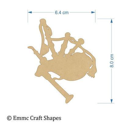 MDF Bagpipe Shape - 8 cm