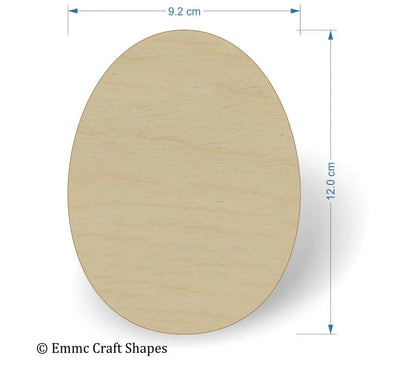 plywood Egg Shape - 12 cm without hanging hole