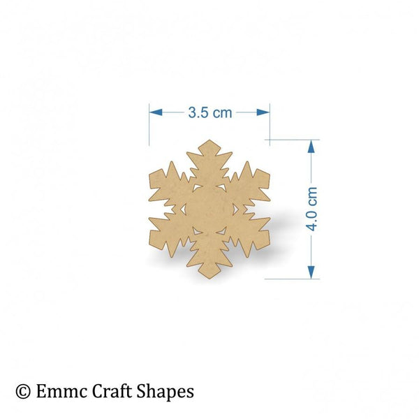 3mm MDF Snowflake Blank - 4 cm
