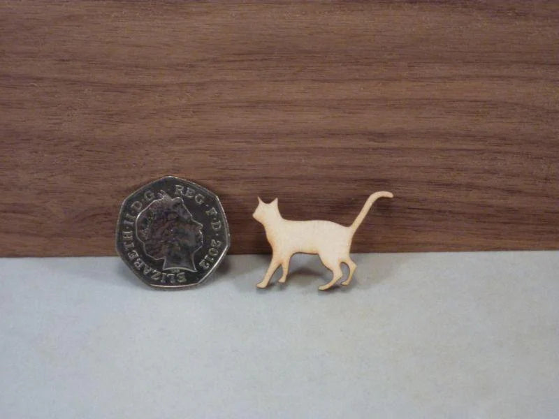 plywood Cat Blank Cut Out - 3.4 cm