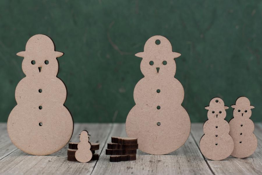 3mm MDF Snowmen