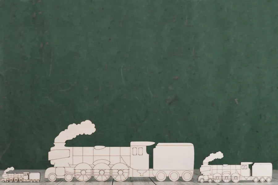 plywood Steam Train Shapes