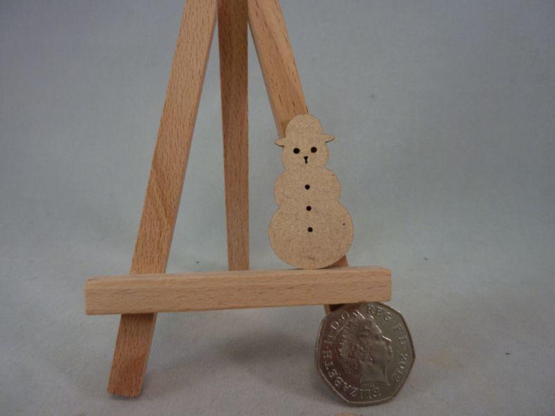 3mm MDF Snowmen - 4 cm without hole