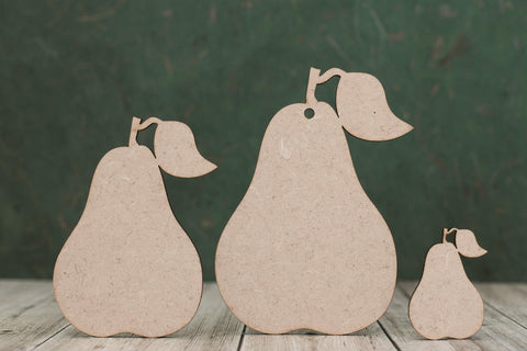 3mm MDF Pear Shapes