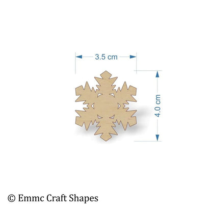 plywood Snow Flake Cut Out - 4 cm without hanging hole