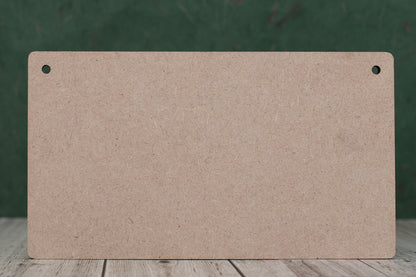 6 cm Wide 3mm thick MDF Plaques with rounded corners