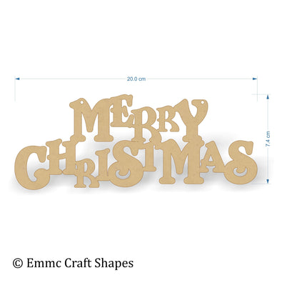 3mm thick mdf "merry Christmas" text. 20 cm wide