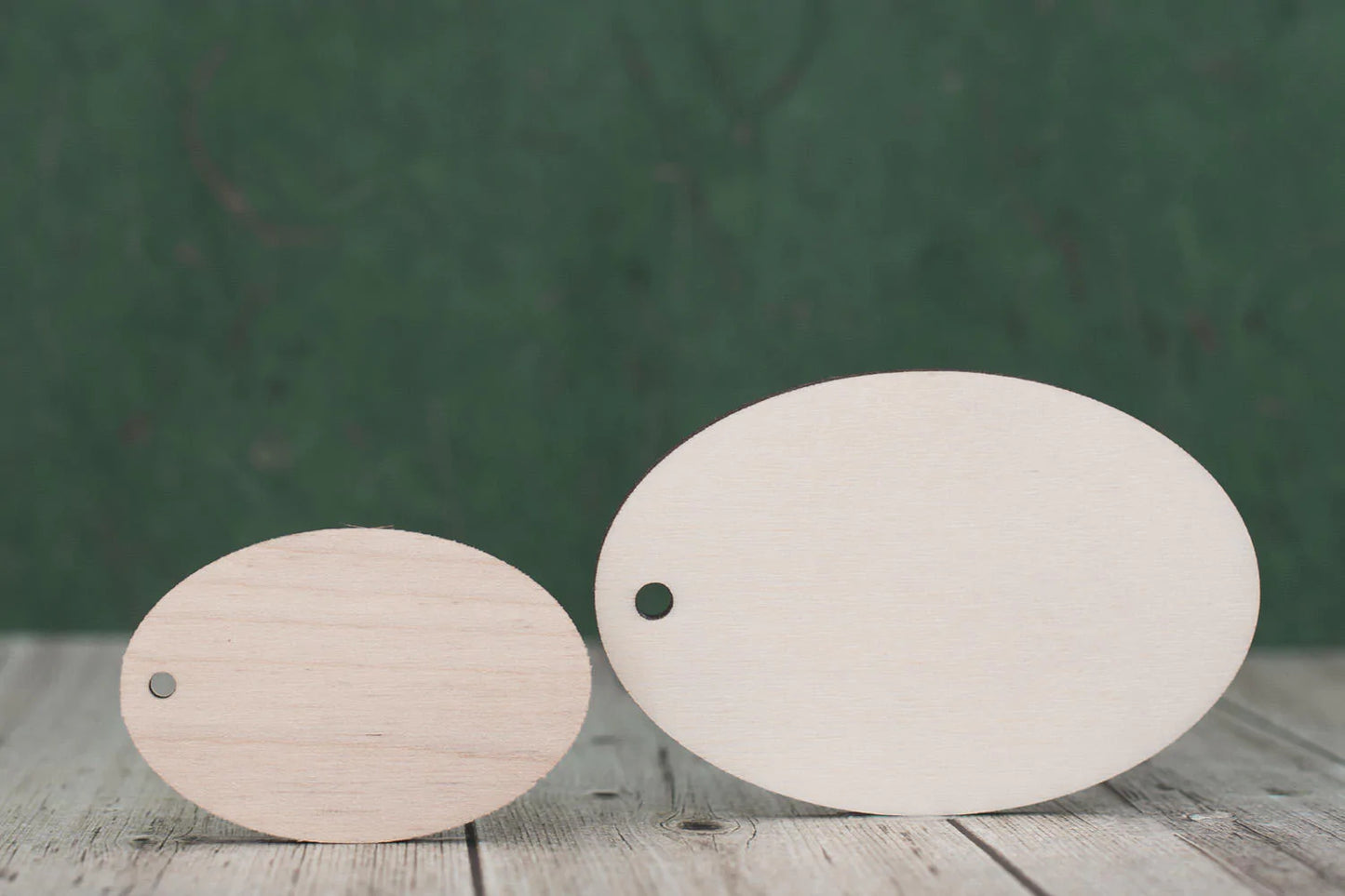 4mm poplar plywood laser cut oval key fob blank