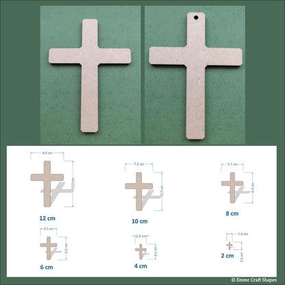 sizes and dimensions of the crosses. Available from 2cm up to 12cm in height
