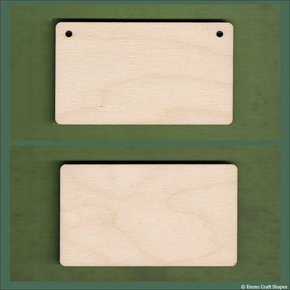 6 cm Wide Blank board plaques with rounded corners - plywood