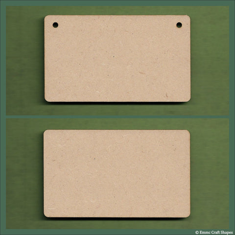 10 cm Wide 3mm thick MDF Plaques with rounded corners