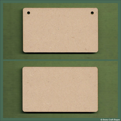 6 cm Wide 3mm thick MDF Plaques with rounded corners