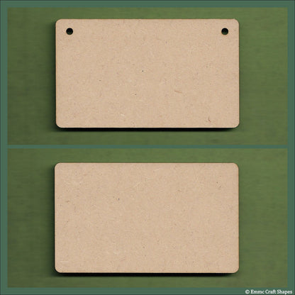 12 cm Wide 3mm thick MDF Plaques with rounded corners