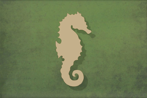 laser cut blank wooden seahorse shape for craft